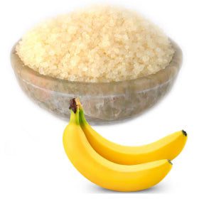 Geurkorrels in de geur banaan in een schaaltje.