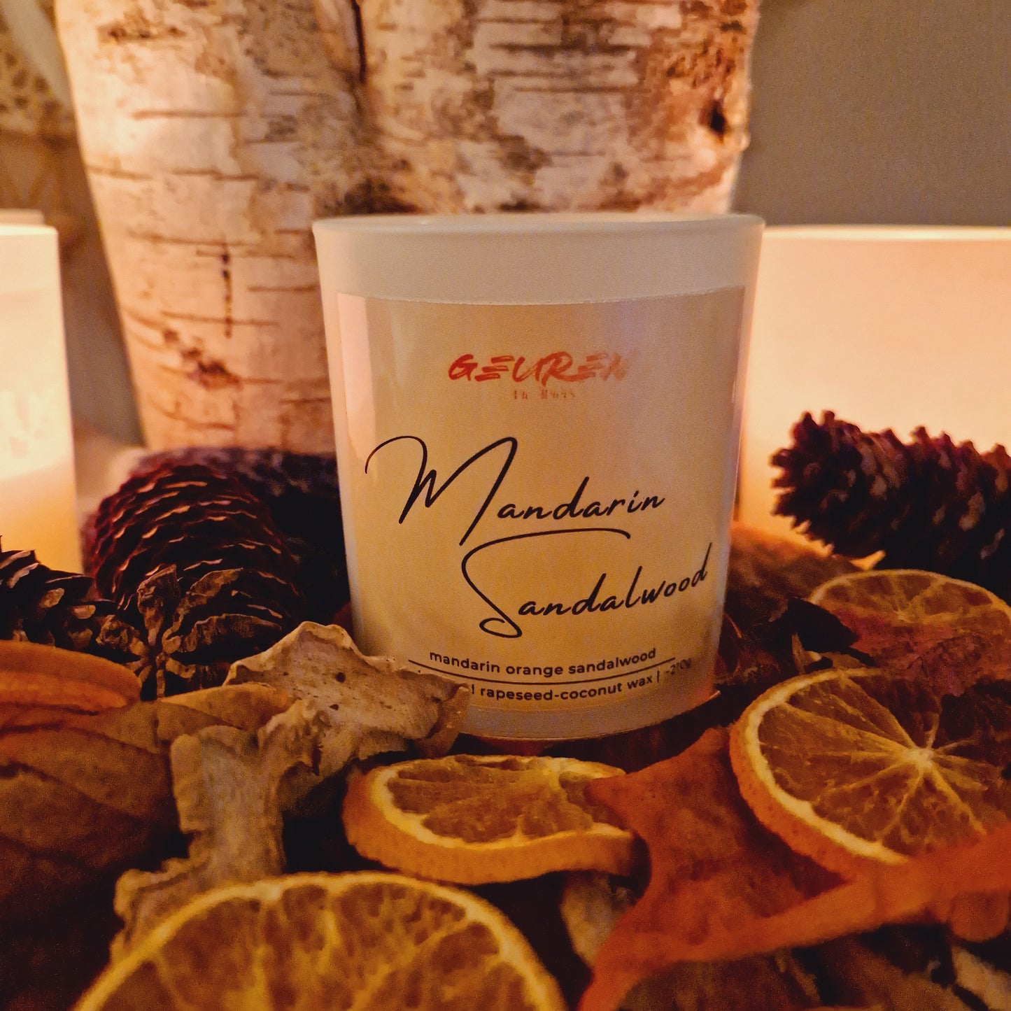 Geurkaars Mandarin Sandalwood