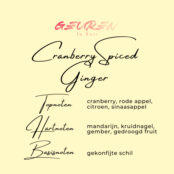 geurnoten Cranberry Spiced Ginger geurkaars