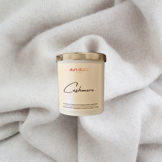 Geurkaars Cashmere met deksel, voorkant