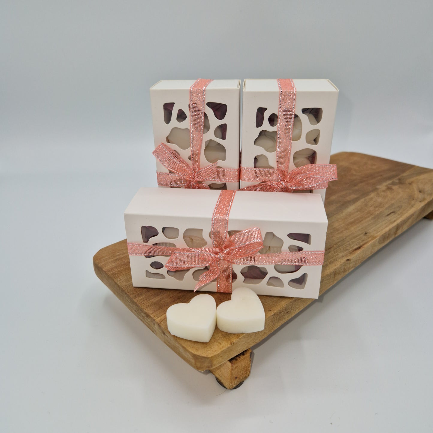 Geschenkdoosje wax melts Hearts WHITE
