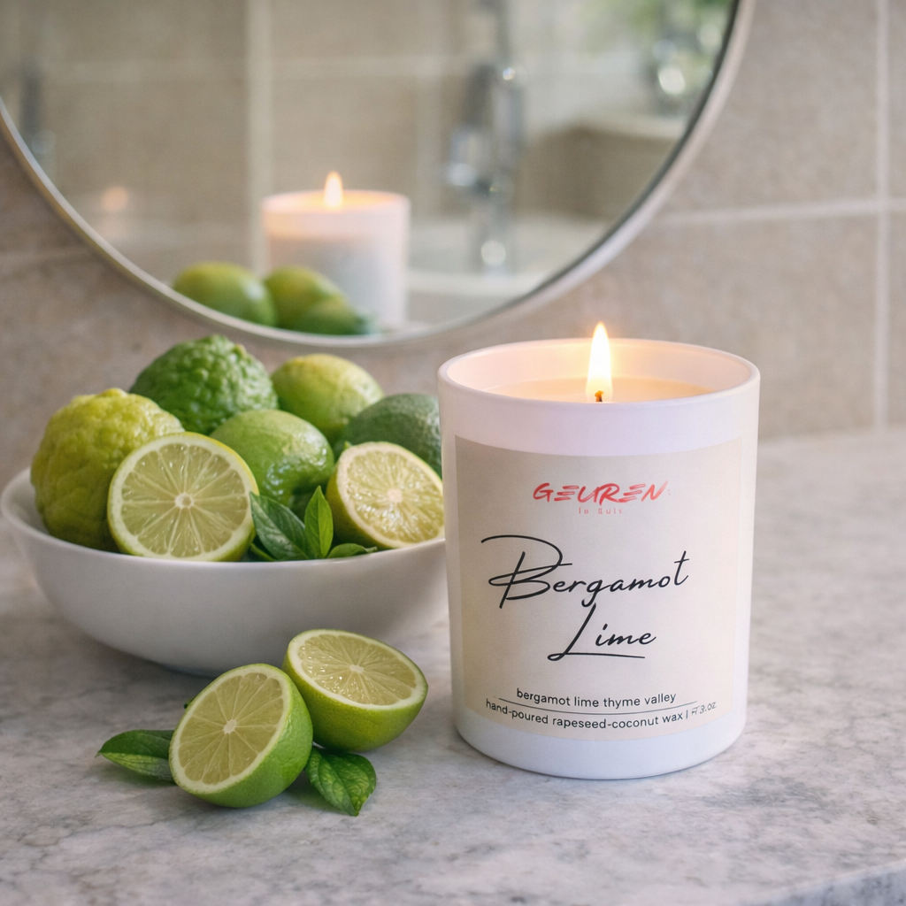 Bergamot Lime geurkaars badkamer