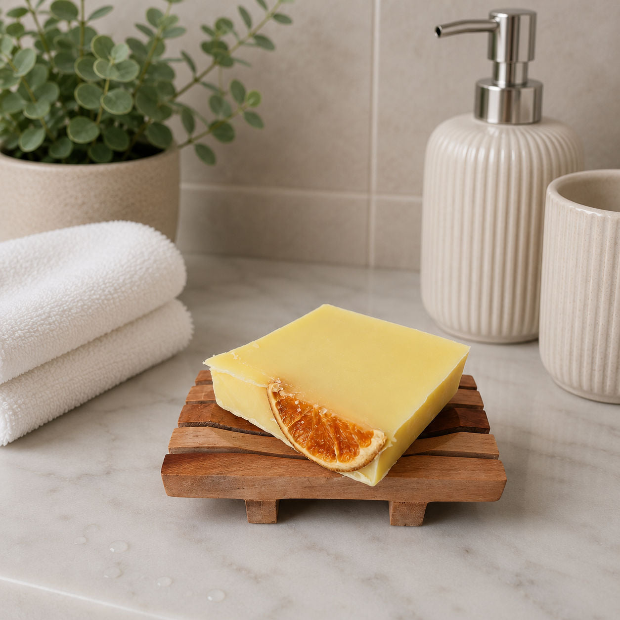 Geurzeep Sunshine Orange in badkamer