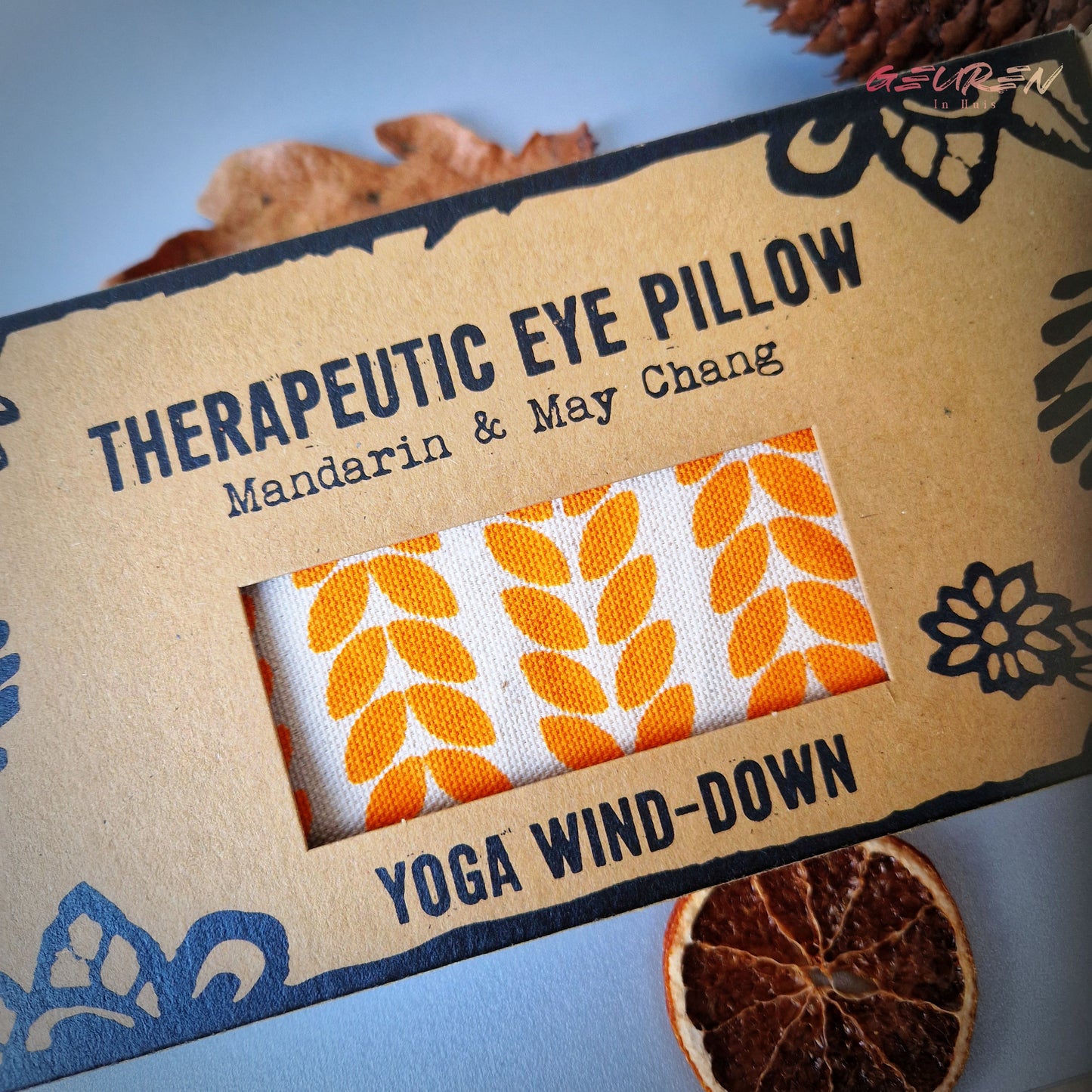 Rustgevend oogmasker met mandarijn en may chang